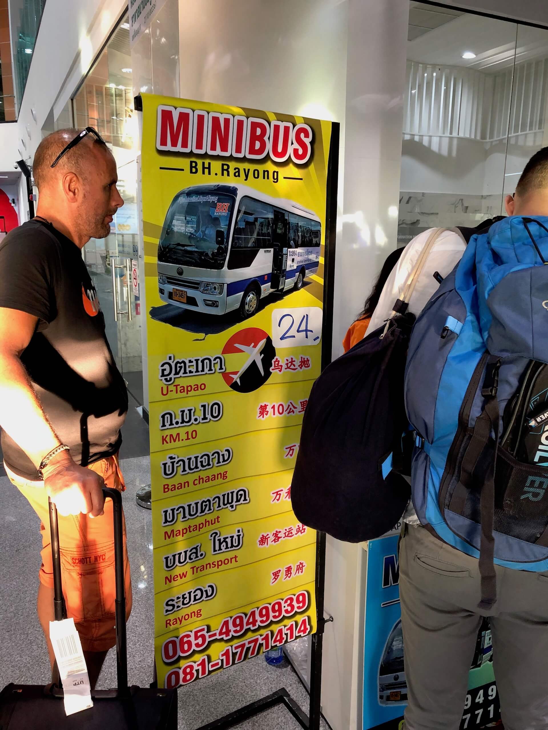 Busservice am Flughafen Rayong Pattaya