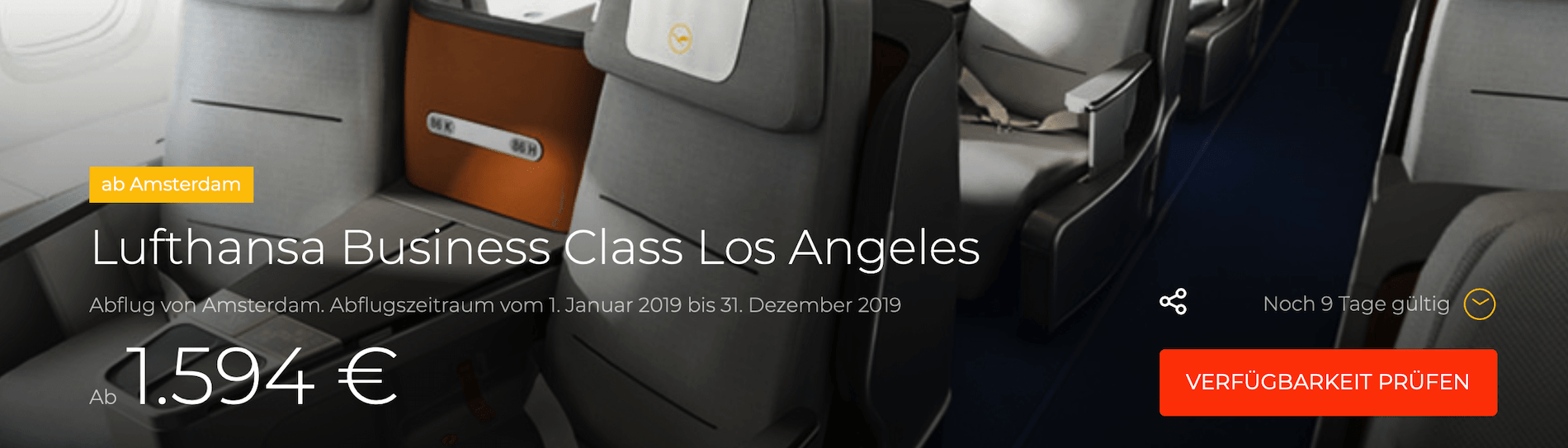 Lufthansa Business Class nach Los Angeles 1594€
