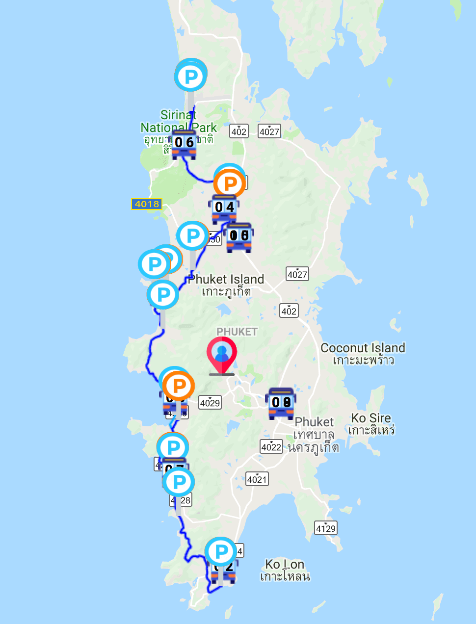 Phuket Smart Bus Route