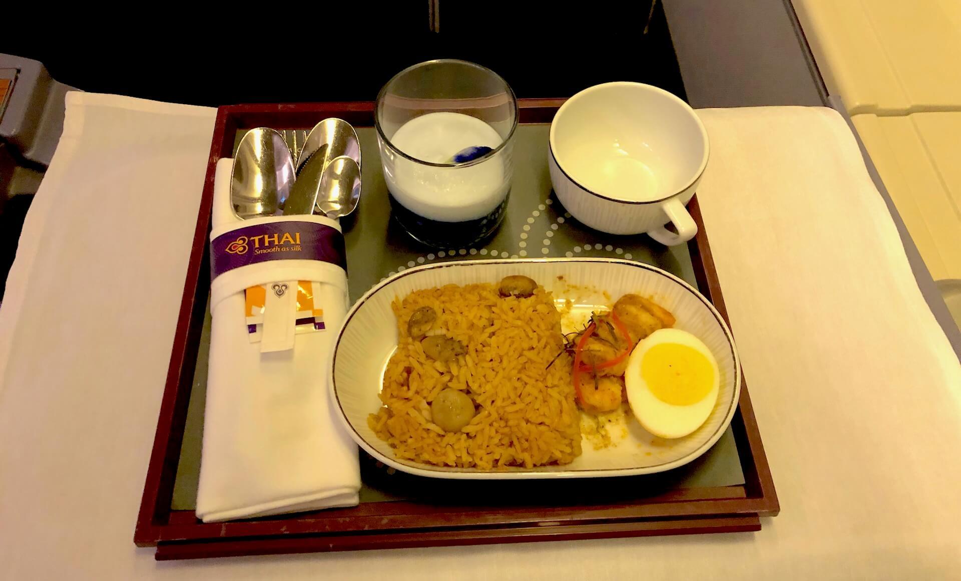 Thai Airways Royal Silk Inlandsflug Essen