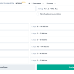 Kiwi.com Nomad Modus Suchmaske
