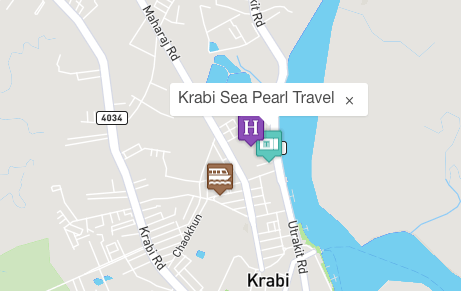 Krabi Town Busstop nach Khao Lak - Lage