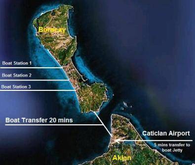 Boracay Airport Transfer Flugahfenanbindung Karte
