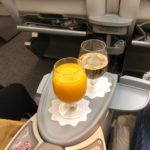Asiana Airbus A330 Business Class Welcome Drink - Champagne + Orangensaft