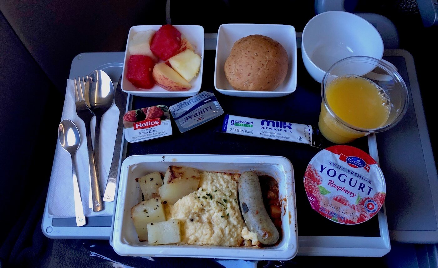 Singapore Airlines Frühstück