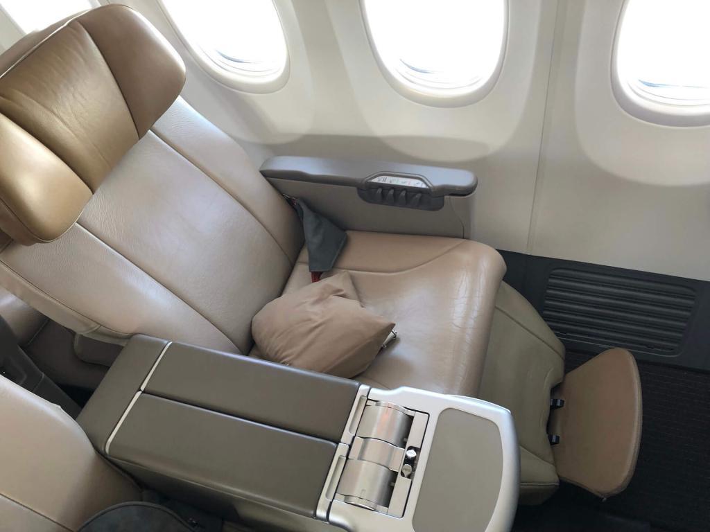 Malindo Boeing 737 Business Class Sitz Komfort Position