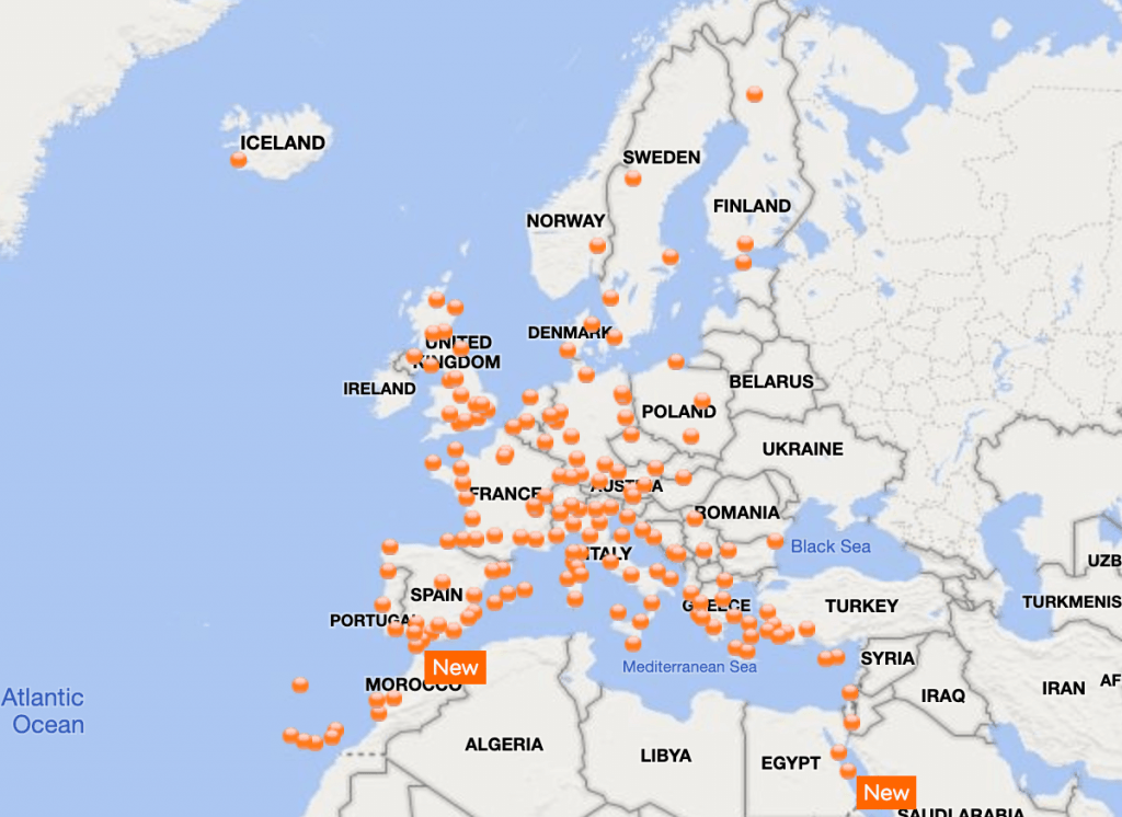EasyJet Route Map