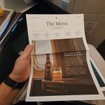 Cathay Pacific Menü Business Class