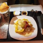 Etihad Business Class Hauptgang - Trotellini mit Trüffelsoße FRA-AUH