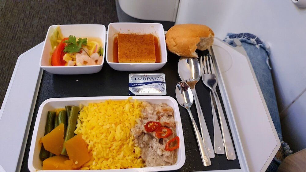 Singapore Airlines Economy Class Essen